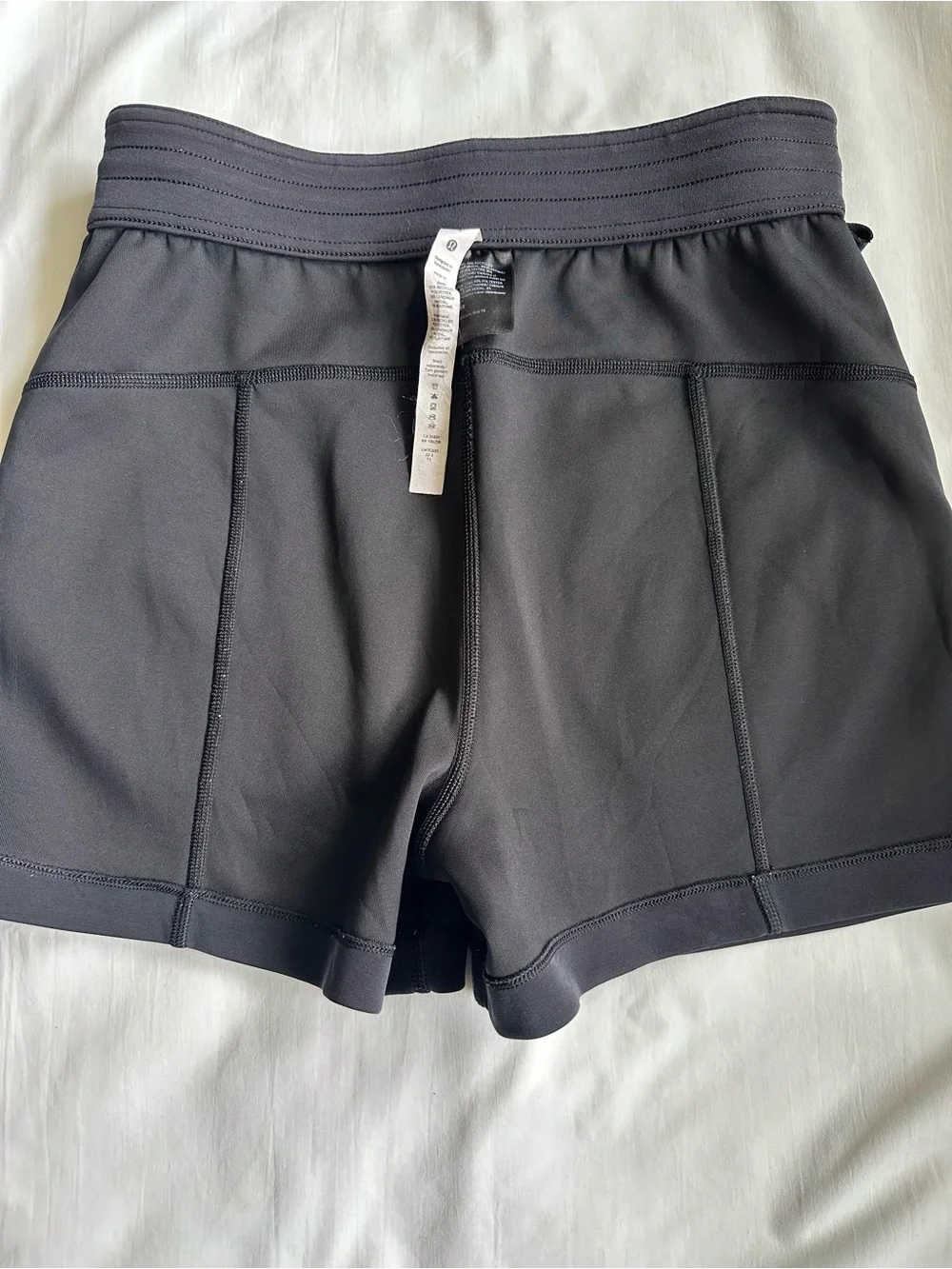 Lululemon Black Athletic Scuba-soft Drawstring Shorts